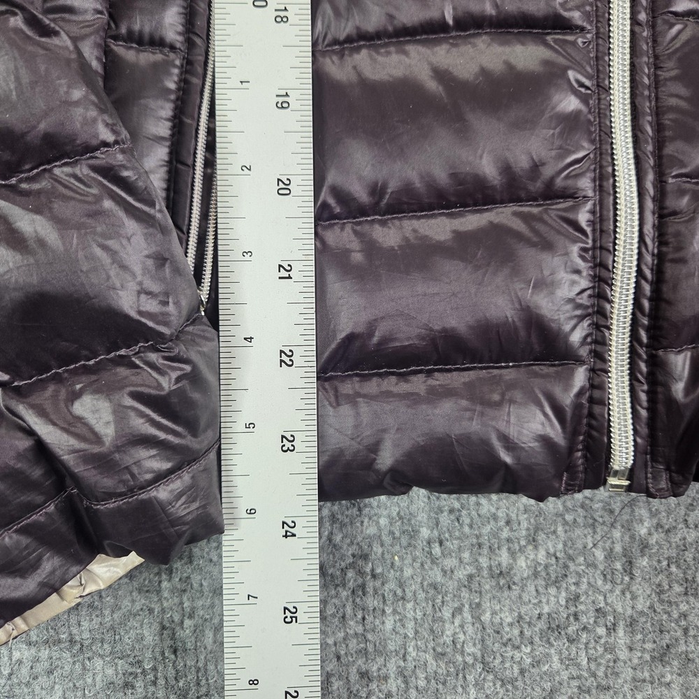 Laundry By Shelli Segal Jacket Womens Medium Purple Hooded Down Puffer Quilted - Picture 5 of 9